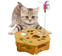 Generico Cat Puzzle Box - Cat Pull Items, Interactive Toy with Wand Teaser for Kittens, Indoor Play Enrichment for A Lovers