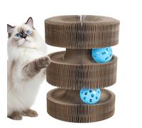 Genérico Cat Scratching Board | Foldable Interactive Accordion Pet Supplies with Balls Ball Track Toy For Indoor Outdoor Play Training Boredom Mental Stimulation Family Time Travel