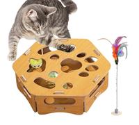 Generico Cat Scratching Post Puzzle Box - Toy for Kittens | Enrichment Games for Puppies | For Trainers, Animal Lovers, Veterinary Clinics Shelters Indoor Play Office Apartment