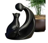 Generico Cat Statues Cute Decorative, Pet Memorial Ornament Man, Cat Figurines, Home Decor Figurines, Sturdy Build Design, for Living Room Bedroom Shelf Study Nursery Bedside Bookshelf Display Use