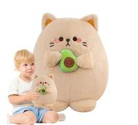 Genérico Cat Stuffed Animals | Soft and Hugging Pillow | 35 Centimeters Plush Doll Hugging An Avocado, für Garten, Zuhause, Schlafzimmer, Balkon und