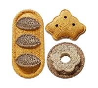 Genérico Cat Teething Toys - 3 Piece Bread Shaped Catnip Cleaning Enrichment Kit, Interactive Teeth Chew Toy | from au boredom