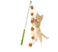 Genérico Cat Toy - 15.7 Inch Fruit Shape Wooden Non-Slip Handle | Advantage Cat Toy with Non-Slip Handle | for Indoor Playing