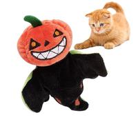 Genérico Cat Toy - 5.12x5.12 Inch Rechargeable Interactive Fun Toy, Halloween Game with Automatic Moving, Ghost Plush for Indoor, Cats, White Fabric