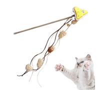 Generico Cat Toy Stick - Food Shaped Pet Toy | Interactive with Bell and Tassels for Indoor and Outdoor Exercises