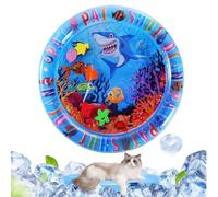 Genérico Cat Water Bed, Cooling Mat with Floating Fish | Non-Slip Inflatable Base with Floating Fish for Pets Indoor Outdoor and Travel