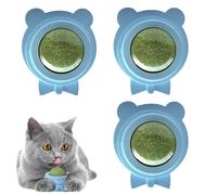 Generico Catnip Balls for Cats - 3 Pieces Catnip Balls that Stick to the Wall - Gluttony for Licking Bite Chewing Teething - For Biting Interactive Play