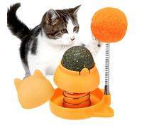 Genérico Catnip Balls for Cats, Rotating Balls for Licking Edible and Healthy Cats with Spring Ball - Toys for Cleaning Cat Teeth Wall Treats for Ga