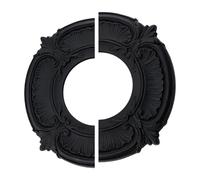 Generico Ceiling Medallions, Black Two-Piece Lamp Cover for Ceiling Rosette - for Apartment Dormitory Living Room Home Entrance Kitchen