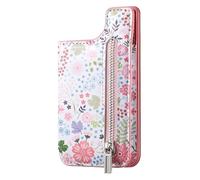 Generico Cell Phone Wallet Card Holder - Magnetic Phone, Floral Pattern Holder | Credit Wallet Cash ID Driver's License Accessory Phone Daily Use, pink, riferimento alla descrizione, Please