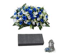 Genérico Cemetery Flowers | Waterproof Realistic Artificial Roses - Graveyard Flowers - for Tombstones, Graves, Funeral Crowns, Coffins, Garden, Patio, Terrace