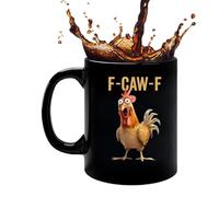 Generico Ceramic Coffee Cup - 350ml with Rooster Design for All Seasons | Sturdy Tumblers | Ideal for Tea, Milk, Chocolate, Beer, Coffee, Hot Drinks, Home, Camping, Hote