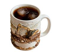 Generico Ceramic Coffee Mug | 11oz with Excavator Shaped Handle, Tea Mug for Home | for Home Travel Living Room School Office Coffee Shop Tea Room Espresso Milk Coffee