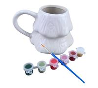 Genérico Ceramic Craft Mugs - 5,43x4,13x3,74 In Paintable Coffee Cups, DIY Art Kit, Plain Decorative Ta, Creative Hand Painting Set | Collection Mugs as Personalizabl