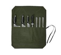 Generico Chef Roll - Multipurpose Roll Bag - Bags with Adjustable Shoulder Strap with 7 Slots for Chefs, Heavy Duty Case for Kitchen Utensils, army green, riferimento alla