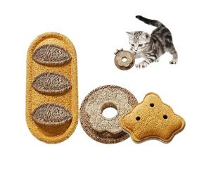 Genérico Chew Toys for Cats: Teeth Cleaning Set, Chew Sponges and Safe with Cute Bread Design for Hygiene and Stress | for, gat