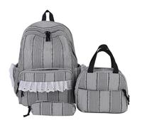 Genérico Children's Backpack for Girls - With Pencil Case and Soft Zip | Kids Backpack for Girls with Pencil Case Included, Decorative Lace and Smooth Zipper, Large Capacity for School, Travel and