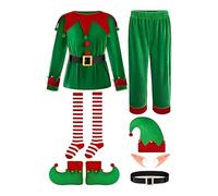 Genérico Children's Christmas Costume, Santa's Helper Costume Costume, Suit for Themed Parties Plays and Holiday Events