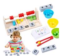 Generico Children's Motor Skill Development Tool with Coloured Beads for Matching and Counting, for Preschool Children Over 3 Years for Home Classroom and Travel to