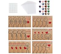 Generico Children's St Cards for the Class, with Heart Crystals | Cards with Gems | For Teachers Class School Party Nursery Kids Boys Girls Friends