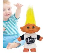 Generico Children's Troll Toys, Christmas Miniatures - Collectible Decoration for Parties, Cute Figures Display, Retro Ornament for Bookcases and