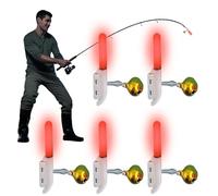 Generico Chimes for Rods, LED Variable Light Fall Alarm, for Catfish, Lake, River, Surf - for Carp, Catfish, Outdoor, Ice, Lakes, Ponds, Rivers, Surf, Bulls