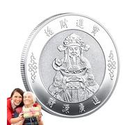 Genérico Chinese Coin - God of Wealth , Traditional Eastern , Ancient to Attract Wealth and Abundance | Gold and Silver Coin for the Pro