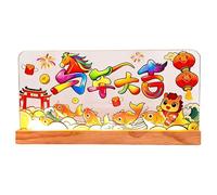 Generico Chinese New Year Decorations, Chinese Acrylic LED Ambient Lighting, Party Decorations Year of the Horse for Living Room Office Hotel Spring Party