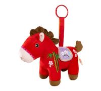 Generico Chinese New Year Horse Doll, Portable Soft Animal Keyring | Horse Plush Animal - For Home Offices School Shops Cafes Bookcases Sofas Beds