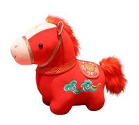 Generico Chinese New Year Plush Horse | Soft Home Decorations with Charm, Horse Keychain, for Car Showcase, Offices, Coffee Shops, Bookcases, Sofas Beds