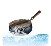 Genérico Chinese Wok - Non-Stick Wok Pan for Cooking and Sauteing, Induction and Heat Resistant Cookware, Daily Utensil for Preparing Meats and Vegetables