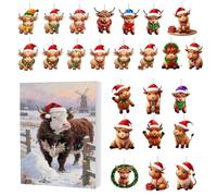 Generico Christmas Advent Countdown Calendar 2025.24 Days Advent 2D Acrylic Decor - Cute Ornaments | For The Vacation Home Family Tree Window Wall Door Car Rearview Mirror