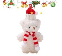 Genérico Christmas Bear Brown Teddy Bear Christmas Bear with Christmas Bear 16 cm Shelves Decoration Desk Fireplace