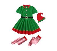 Generico Christmas Character Costume Set, Classic Santa Dress, Complete Costume with Christmas Theme for Characters | For Theatre Entertainment School Event Parade Children