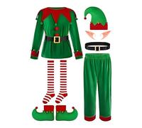 Genérico Christmas Costumes For Kids - Santa Helper Costume | Cosplay Costume For Christmas Events Theme Parties And Photography Costume For Boy