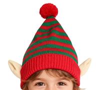 Genérico Christmas dwarf: fun festive Santa Claus style, striped plush with ears design, accessory for Christmas costumes, cheerful accessory for adults | Home