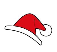 Genérico Christmas Emblem Sticker | Easy Peel Off Waterproof Self Adhesive Santa Hat Decal | Car Front & Rear Logo Decoration | for Family