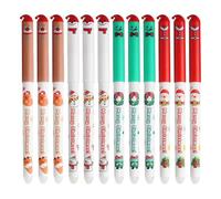 Generico Christmas Ink Pens | 12 Pieces Erasable for Comic Party Decoration | Christmas Elk Pens | for Teachers Students Children Adults School Writing Notes Drawing Notebook