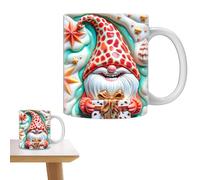 Genérico Christmas Mug - 3D Ceramic Coffee Mug, Cute Coffee Mug with Holiday Themed Design, Colorful and Vibrant Gnomes | Ideal for Christmas Celebrations for Office