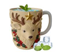 Generico Christmas Mugs | Elk Tree Resin Gingerbread Man | Drink Cups for Christmas, Desk Decoration and Home Office School Restaurant Bar Milk Juice Water Coffee Milk