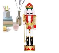 Genérico Christmas Nutcracker - Wooden King Figures for Shelves | Christmas Figures 35 cm for Shelf Dining Room Kitchen Bedroom Living Room Decoration Parties