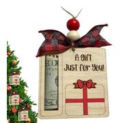 Generico Christmas Ornaments with Money Holder - Handmade Wooden Pendant | Christmas Tree Decorations | For Boys Girls Home Living Room Bedroom Women Men Family