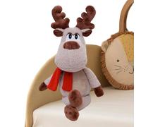 Generico Christmas Reindeer, Doll Toy with Red Scarf 50 cm, Plush Animal Christmas Reindeer | for Indoor, Living Room, Bedroom, Sofa, Floor, Children, Friends and Family