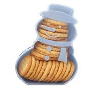 Generico Christmas Snack Tray, Party Serving Box with Lid, Festive Container for Nuts, Fruit, Popcorn, Sauces, Desserts, Decorative Countertop Accessories for Party Table