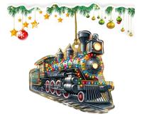 Generico Christmas Train Ornaments, Acrylic Train Ornament, Christmas Tree Decor, Holiday Train Decorations, Festive Train Ornaments, Christmas Locomotive Ornament, 2D Train Ornament