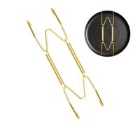 Generico Cintres à petites assiettes | Supports de plaques dorées en fer,Présentoir mural domestique, support mural multifonctionnel en métallique Invisible pour horloge, parapluie, clé, sac