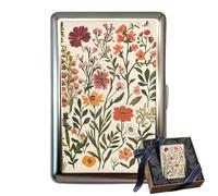 Generico Classic Steel Rigid Wallet - Document Holder Cash Cards Antique Design with Press Stud | Male Female Father Mom Grandparents Tourism Business Pocket Accessory, d, Please refer to the