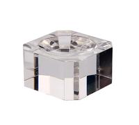 Generico Clear Base - Square Stand | Clear Acrylic Ball Holder | Clear Square Stand for Globes Display Gift, multi-coloured, 4x4cm