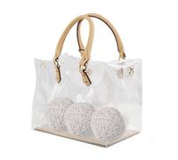 Generico Clear Tote Bag for Women - Clear PVC Tote Bag Waterproof 35cm Cosmetic Makeup Organizer Carrying | Easy ďa See Through Stand School, a, Please refer to the description, Please refer