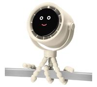 Genérico Clip Fan for Stroller - Small Portable Cooling Clip Fan - 5 Speeds Rechargeable 360° Rotation Accessories Travel Outdoor Summer Camping